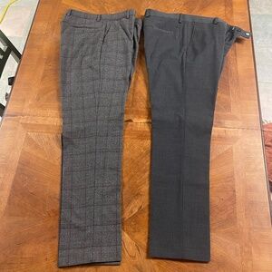 2 Pair Men's 34x32 dress pants Hilfiger & TM Lewin